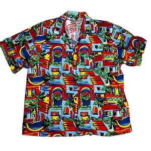 Toucan Dance 2XL Men Hawaiian Tropical Shirt Cruise Coastal Holiday 90s